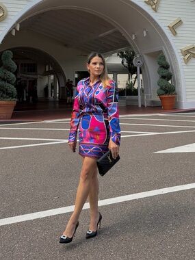 S/M Zara set Colorblock Print